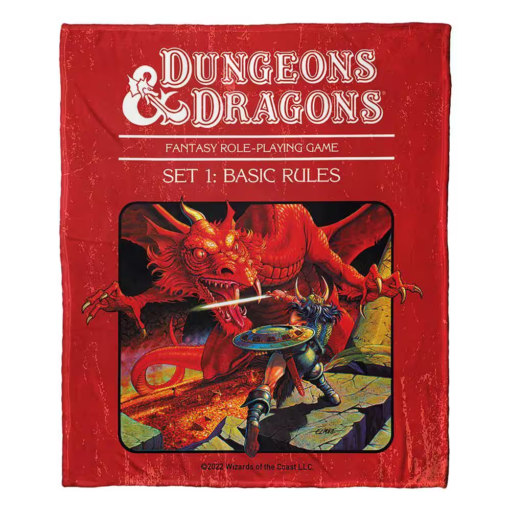 Dungeons and Dragons Fantasy Game Multi-Colored Throw Blanket
