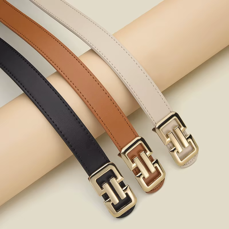WEEKS ZPE3001 Women'S 2.8Cm Wide 105Cm Belt with Classic and Fashionable Smooth Plate Buckle Made of Alloy
