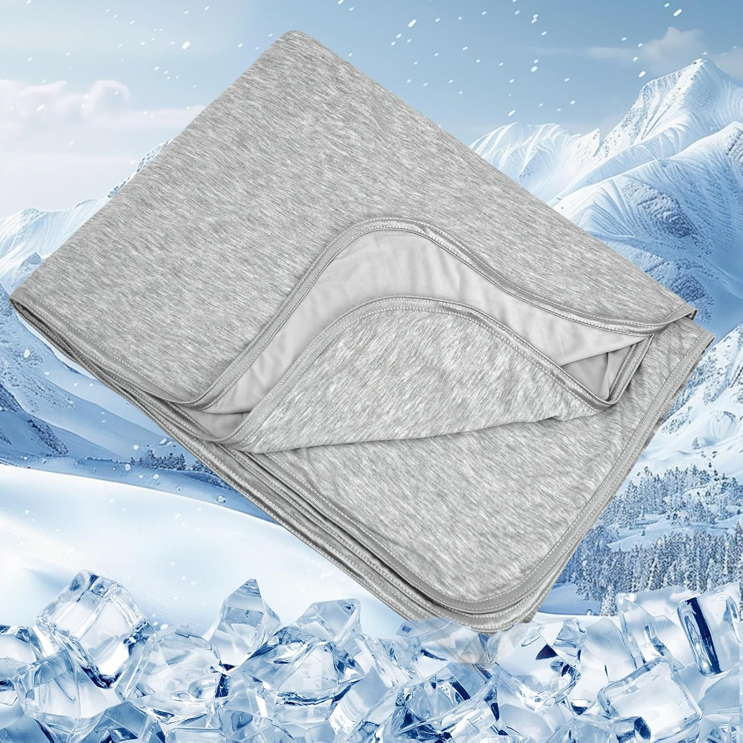 Cooling Blankets for Hot Sleepers, Summer Blanket Thin Lightweight Breathable Soft Cold Blanket for Sleeping Summer, Absorbs Heat to Keep Body Cool for Night Sweats Adults Children (Queen (90