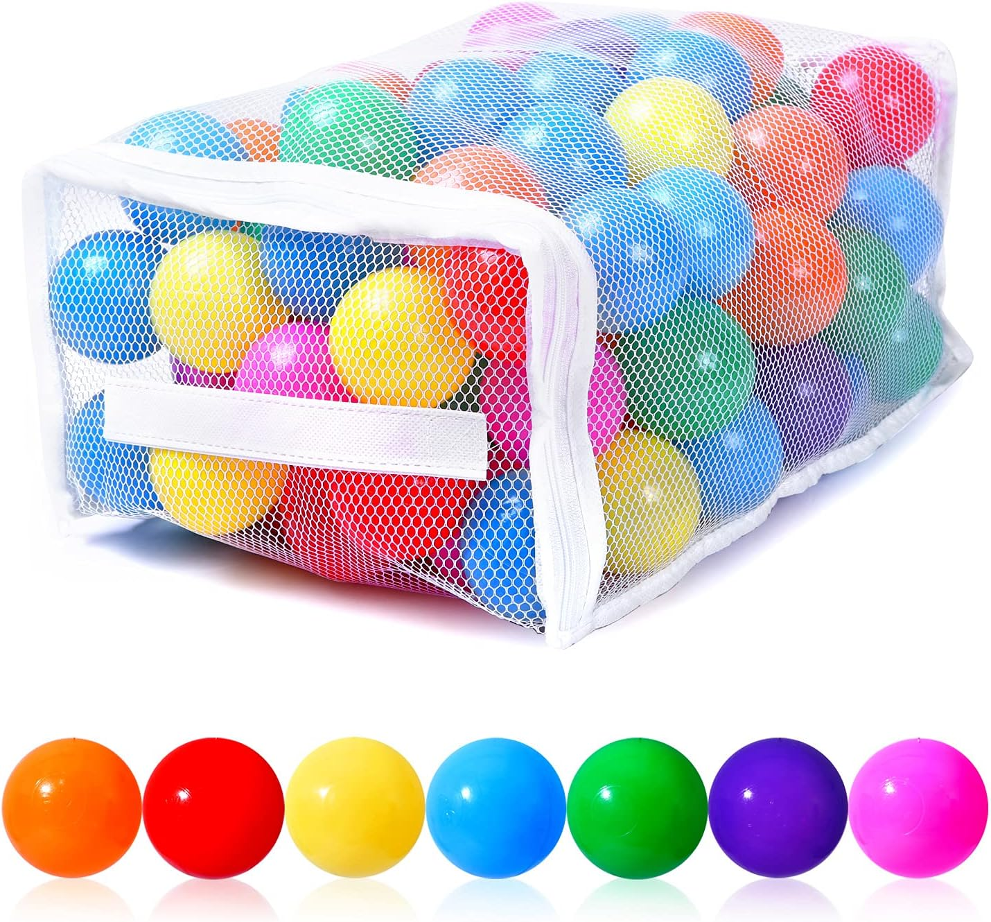 Playmaty Ball Pit Balls - Colorful Ocean Pool Toys for Kids, Phthalate & BPA Free, 100Pcs for Toddler Playhouse, Tent, or Playpen