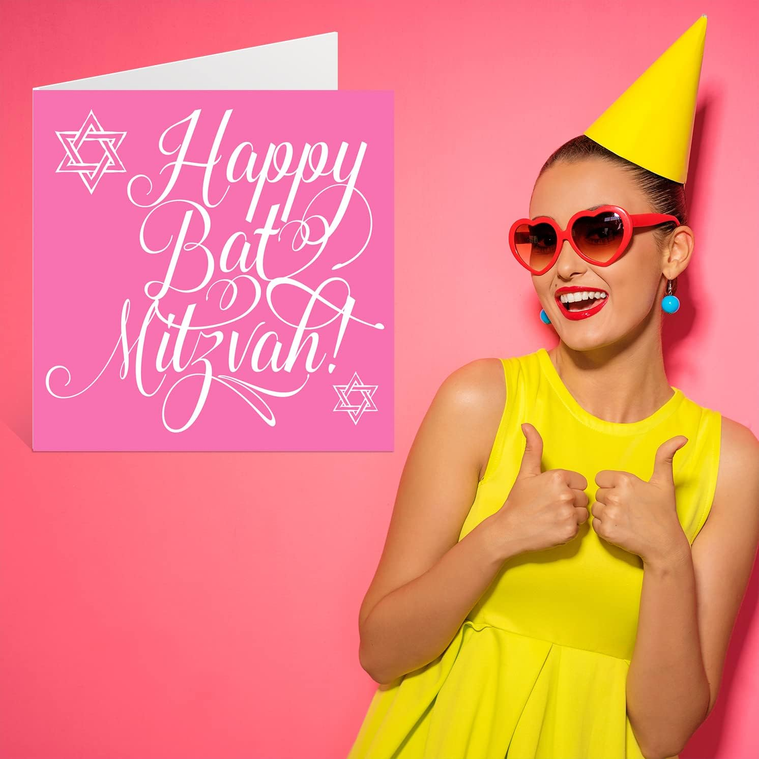 Bat Mitzvah Card for Girls Her - Happy Bat Mitzvah - Mazel Tov, Good Luck Con... - Picture 8 of 9