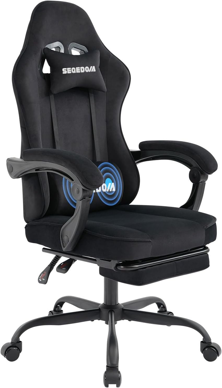 segedom Gaming Chair Technology Fabric Computer Chair with Pocket Spring Cush... - Picture 10 of 14