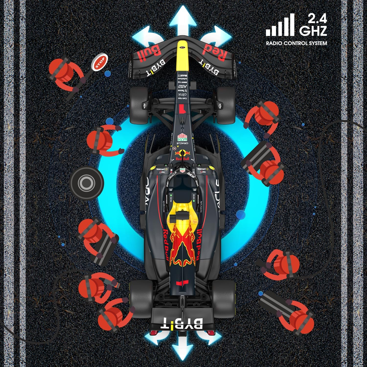 Rastar 1/12 F1 Red Bull Car, Oracle Red Bull Racing F1 RB18 Remote Control Ca... - Picture 8 of 15