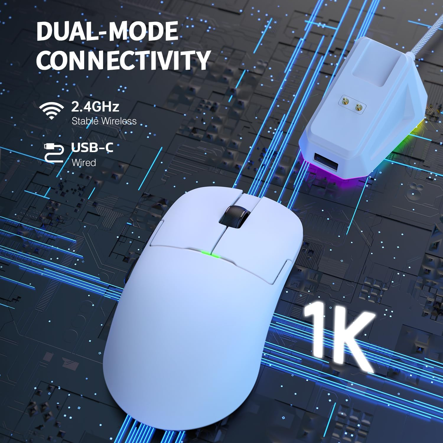 AJAZZ AJ159P Superlight Wireless Gaming Mouse with Magnetic Charging Dock, Ul... - Picture 4 of 14
