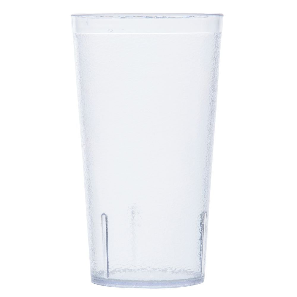 G.E.T. Unbreakable Stackable Restaurant Plastic Tumbler/Cup (Set of 12) 16 Ounce Clear | for Restaurants and Home, Dishwasher Safe, BPA Free