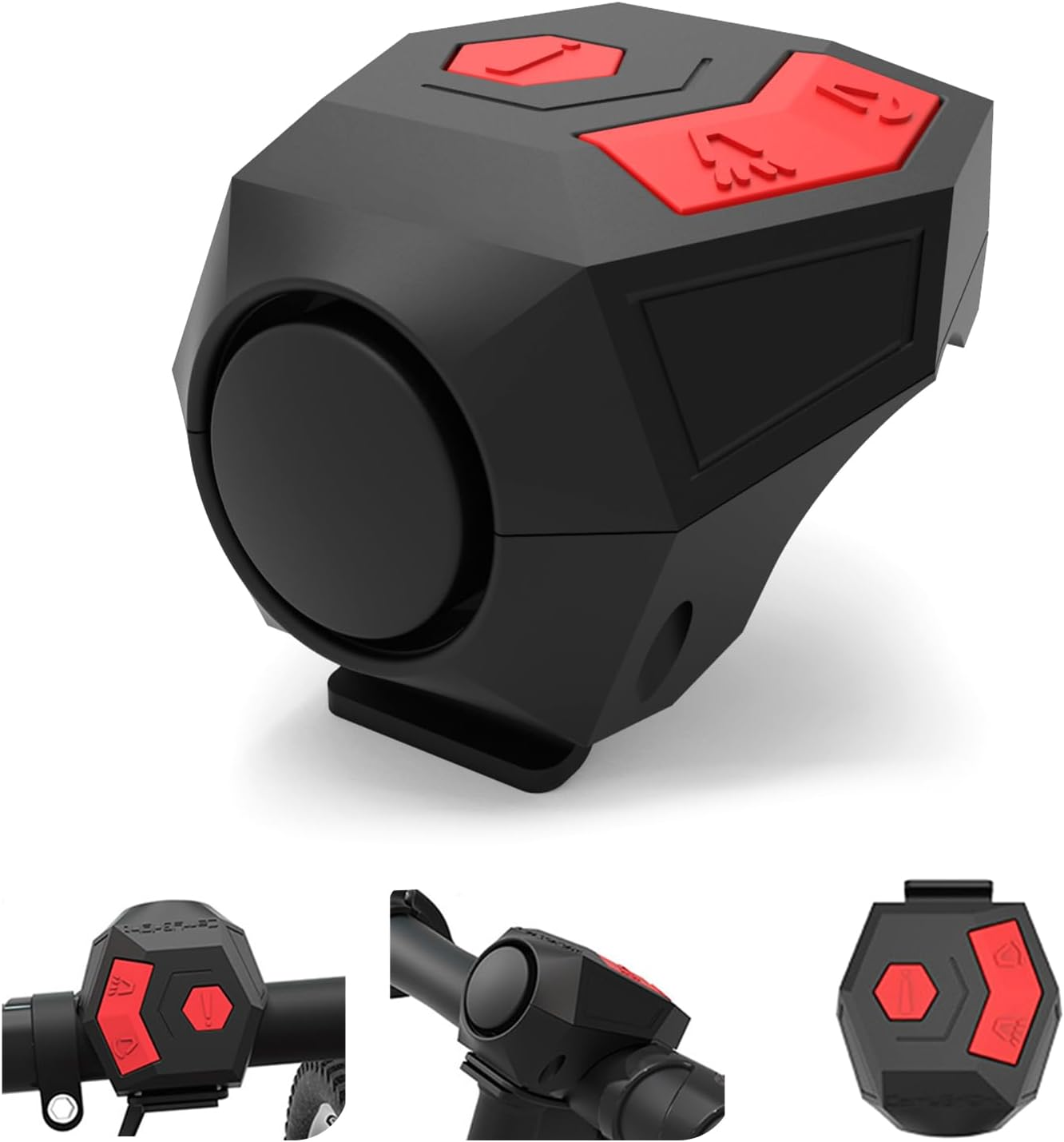 Electric Bike Horn, 120DB Loud Bike Horn for , USB Rechargeable Bicycle Bell, 2 Sound Modes IP65 Waterproof Bicycle Horn with Alarm for Road Bicycle, Mountain Bike, Scooter