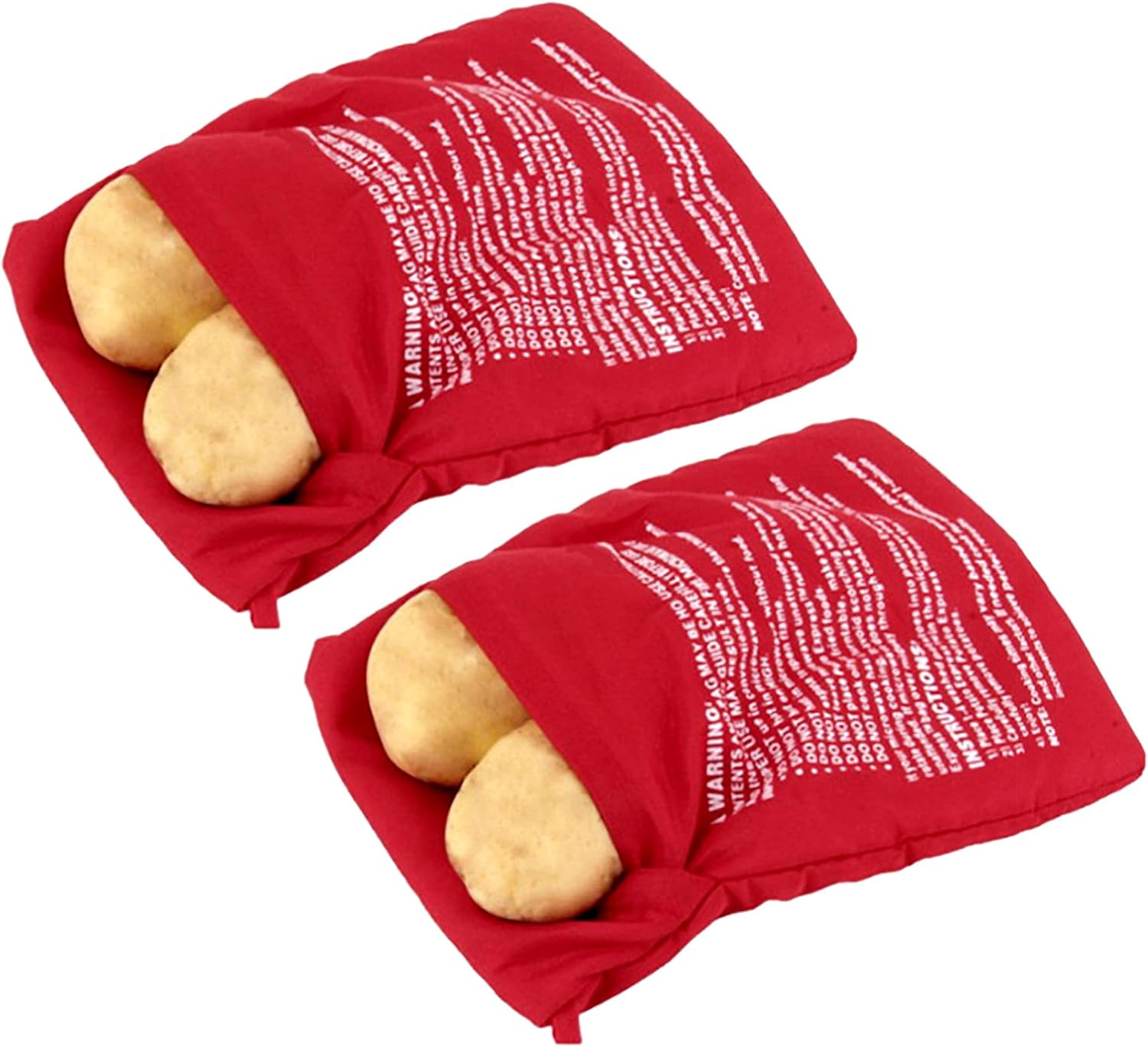 Premium Reusable Microwave Potato Bags - 2 Pack for Perfectly Cooked Potatoes