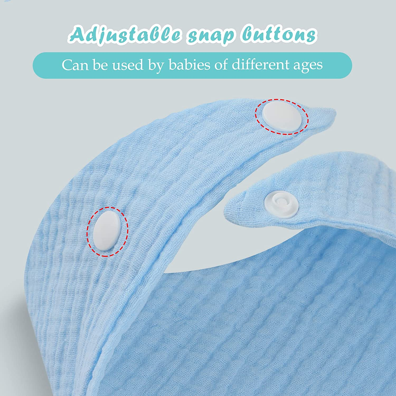 WD&CD Baby Bandana Drool Bib (4 Pack) Adjustable Absorbent Soft Snap Drool Bi... - Picture 4 of 16