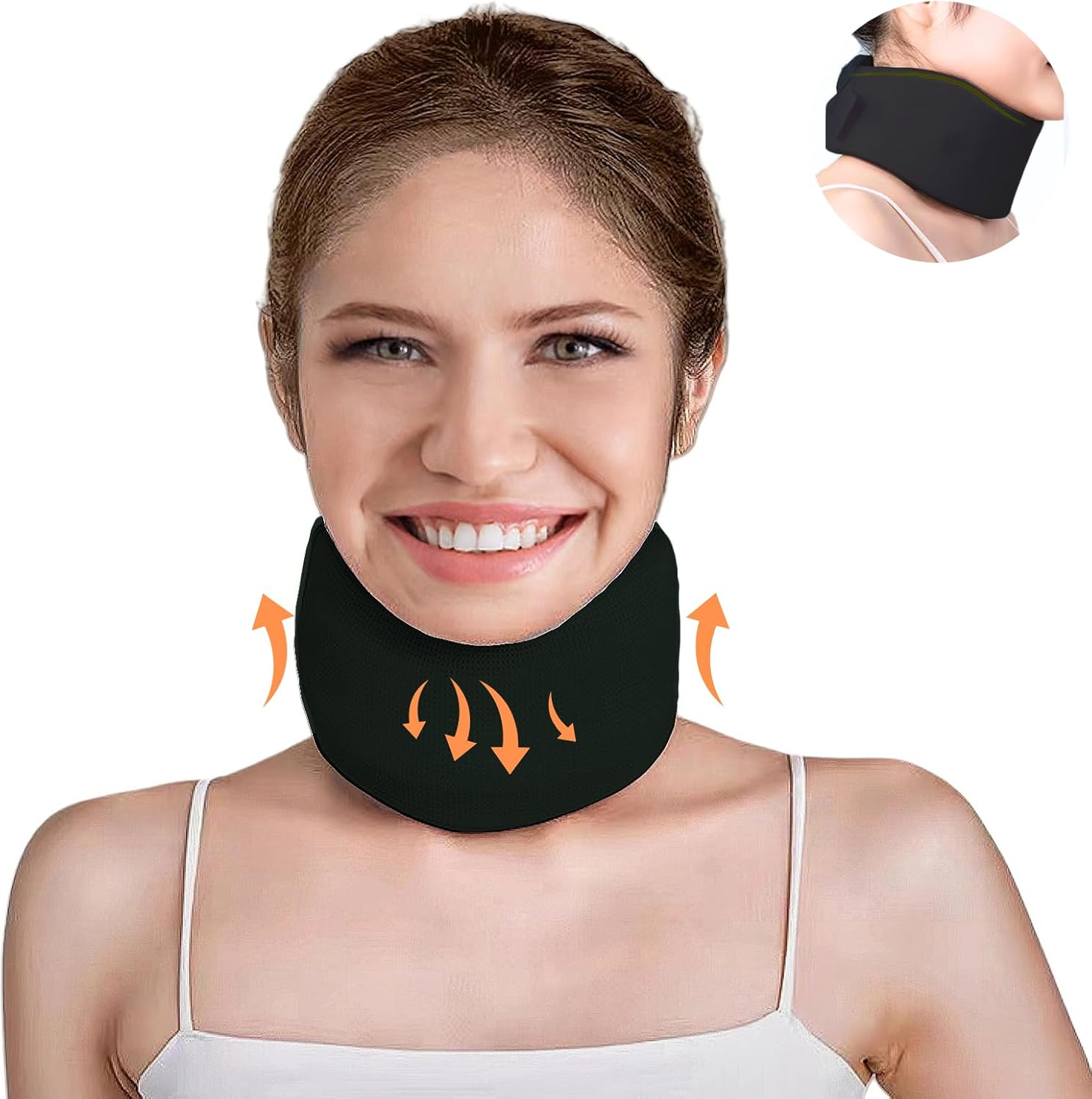 CFR The All Sport Adjustable Neck Brace – Soft Foam Cervical Collar, Memory Foam, One Size