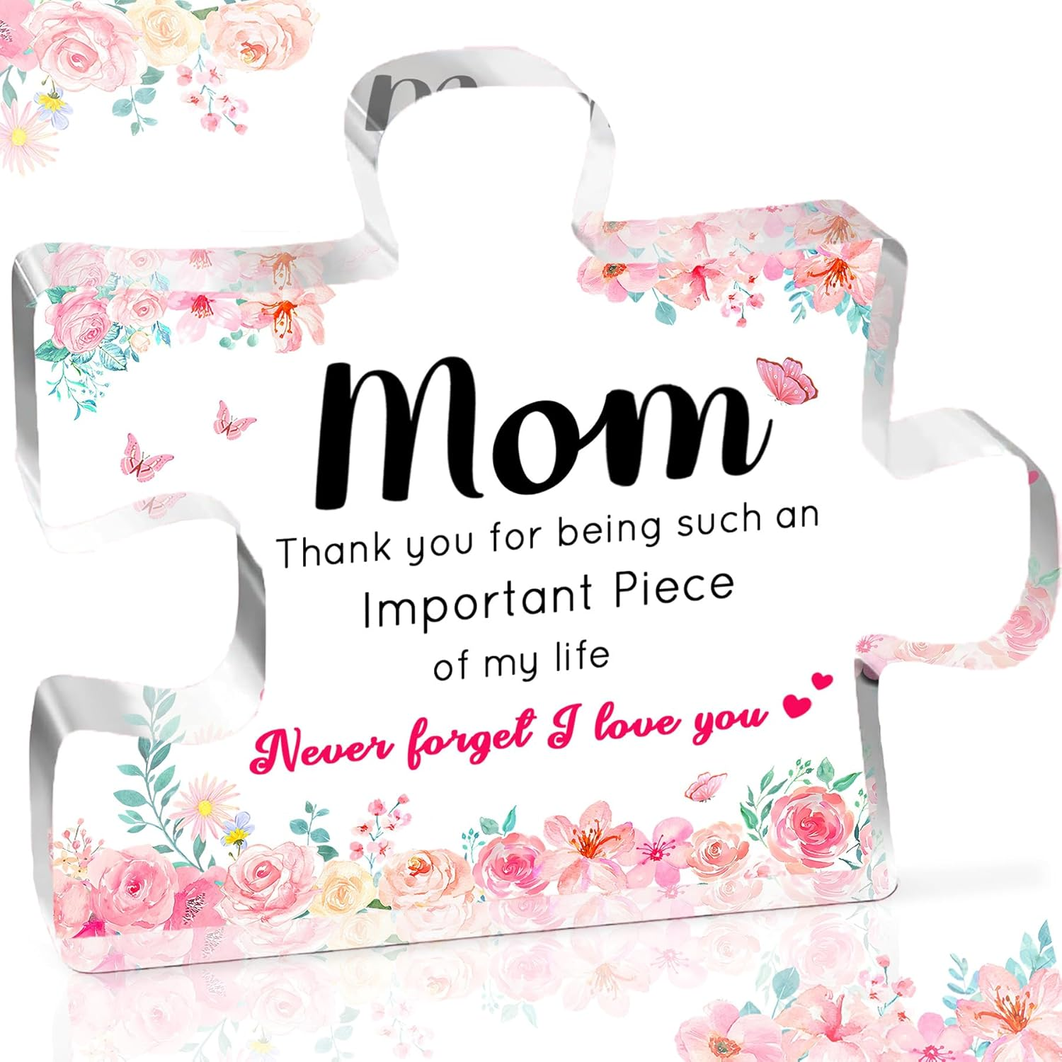Acrylic Puzzle Piece Plaque - Thoughtful Gift for Mom on Any Occasion