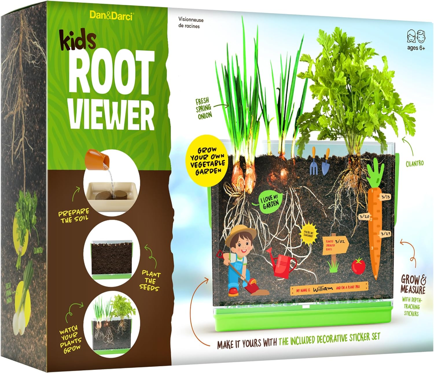 Root Viewer Kit for Kids - Grow Your Own Plant for Boys & Girls - Science STEM Toy & Craft Growing Kits for Ages 4-8 Birthday Easter Gifts for Boy, Girls 4, 5, 6, 7, 8, Year Old - Gardening Set Toys
