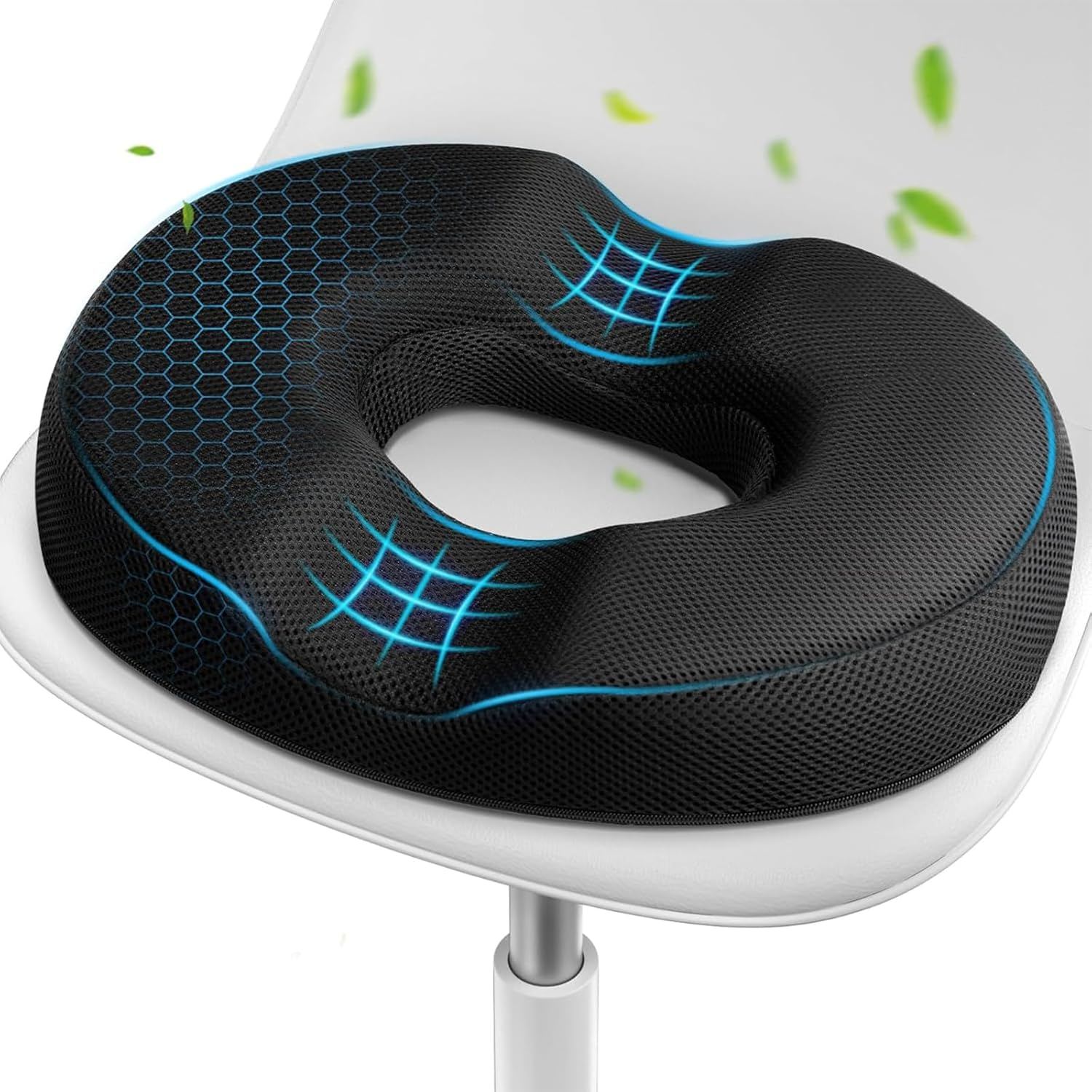 Memory Foam Donut Pillow Seat Cushions, Donut Chair Cushions for Tailbone Pain Relief, Postpartum Pregnancy & Hemorrhoids Cushion, Seat Cushions