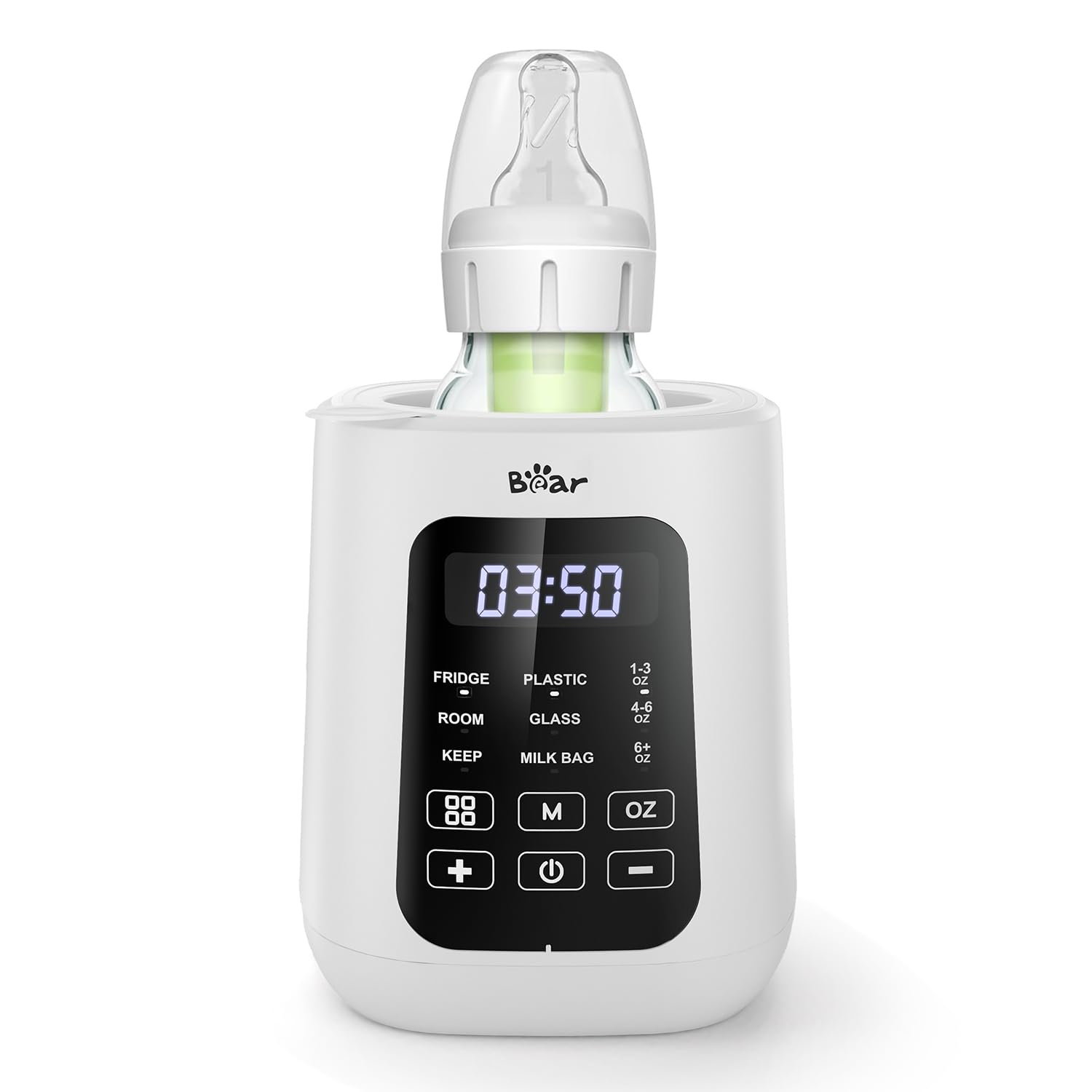 Baby Bottle Warmer, Milk Warmer Breastmilk Bag Formula Fast Warming for New Born Baby Bottles, with Time Temp Control Automatic Shut off at Home Use