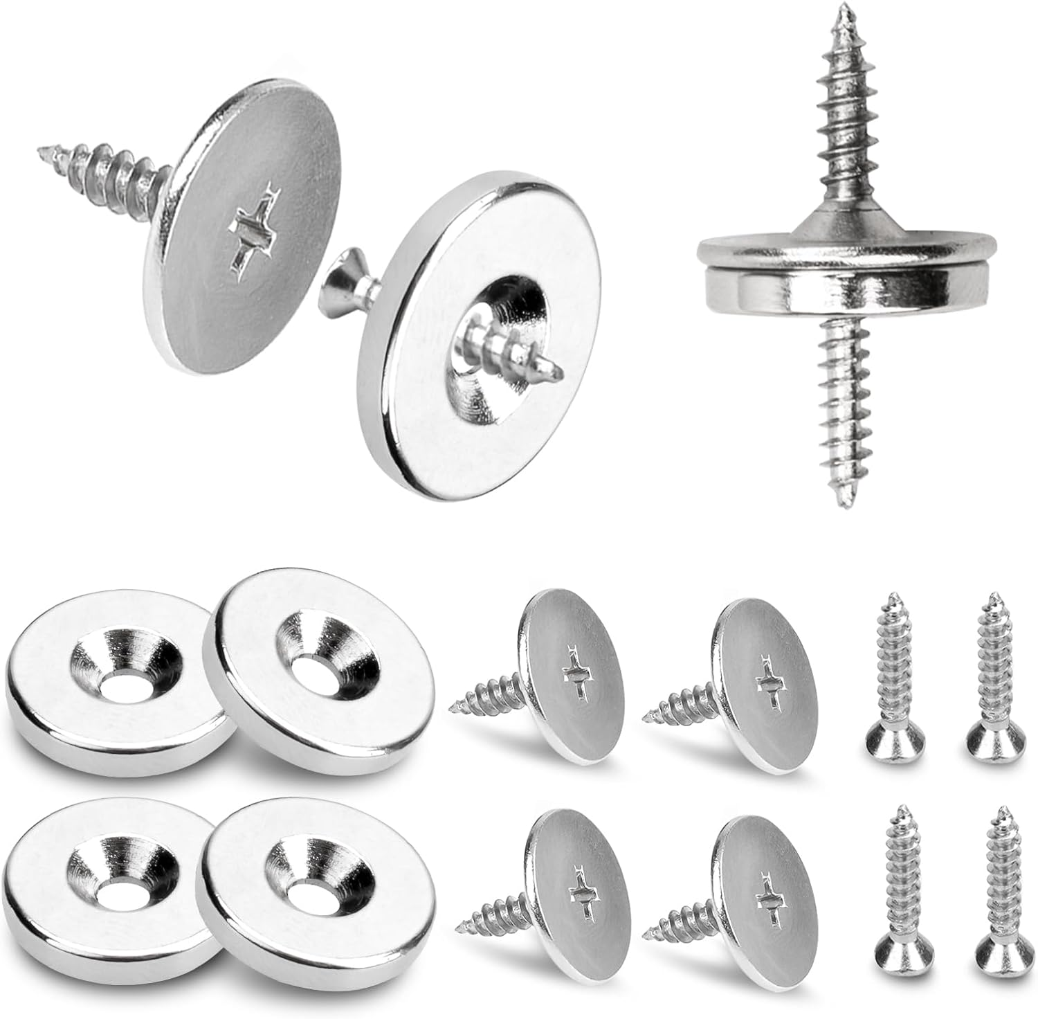 Cabinet Magnetic Door Catch 6 Pack Cabinet Magnets Door Magnets with Strong Magnetic for Kitchen Cupboard Wardrobe Closet Cabinet Door Drawer Latch Catch Closer