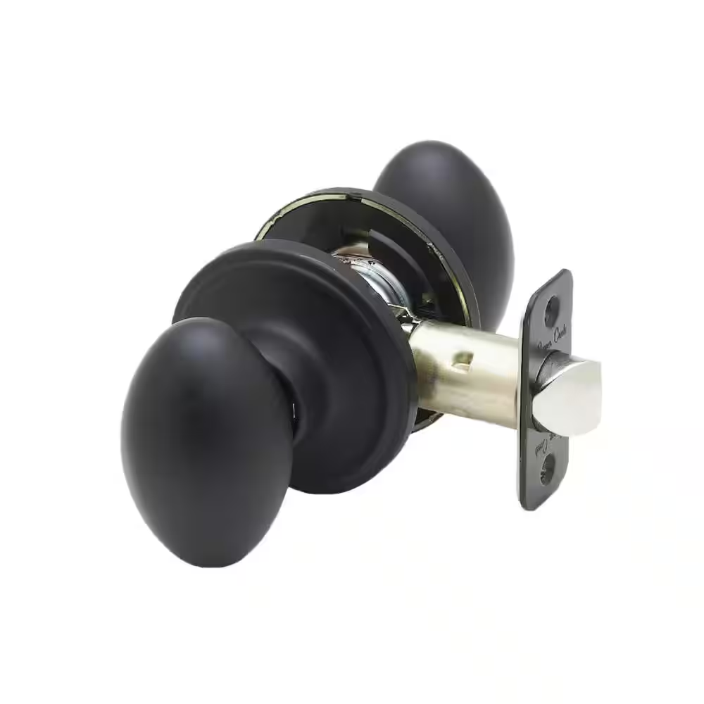 Egg Black Passage Hall/Closet Door Knob Free Shipping