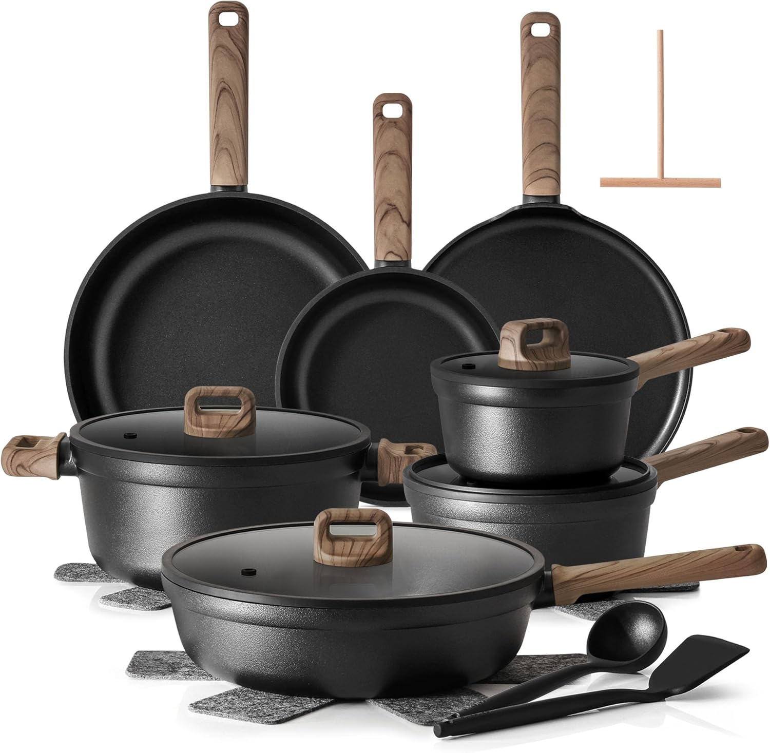 20-Piece Nonstick Cookware Set, Induction & Dishwasher Safe, PFOA Free