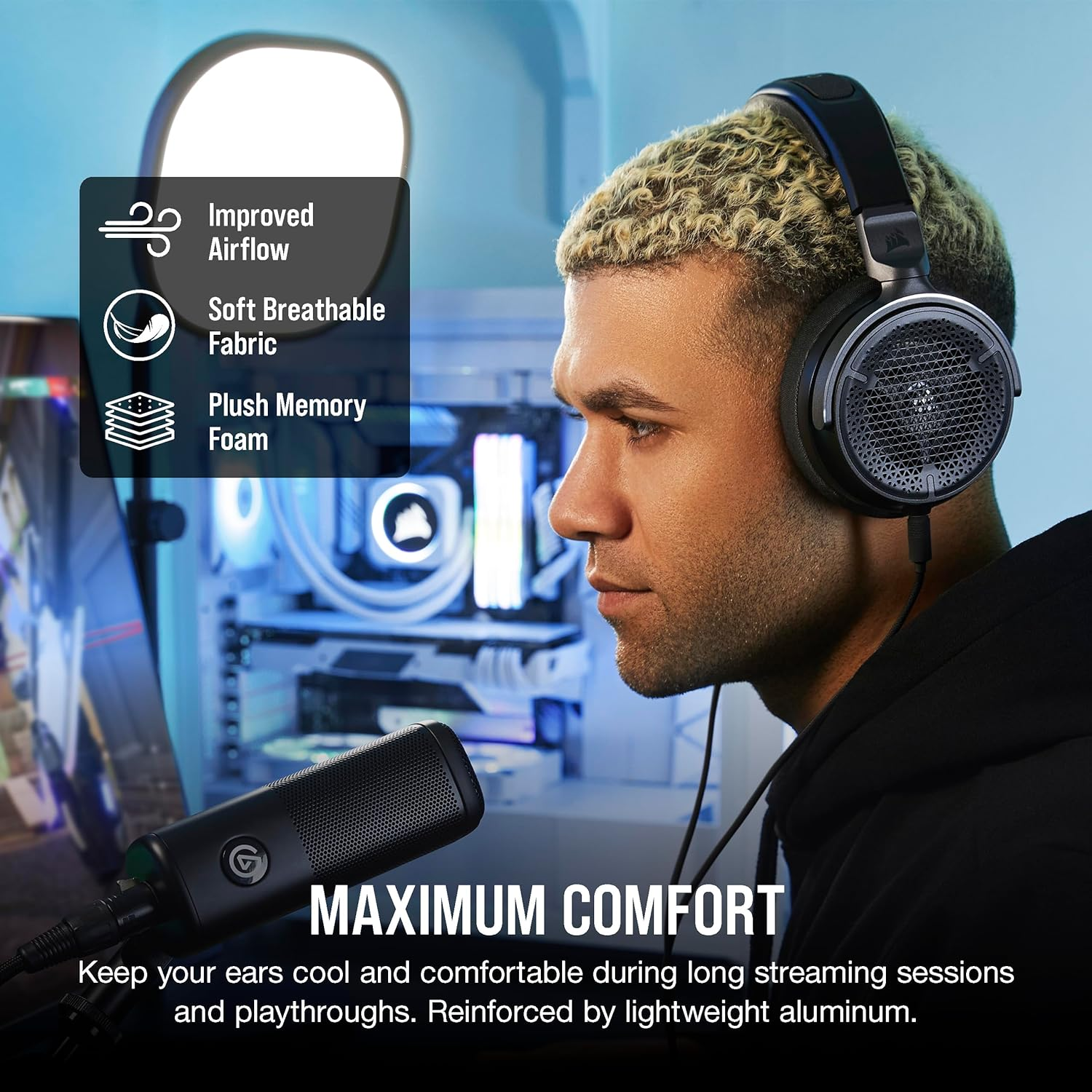 CORSAIR Virtuoso PRO Wired Open Back Gaming Headset - Detachable Uni-Directio... - Picture 7 of 10