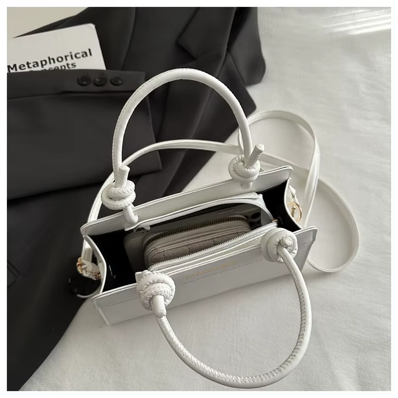 ZPB2874 High Quality Women'S PU Leather Canvas Handbag Large Capacity Sling Shoulder Bag Durable Polyester Lining Stylish