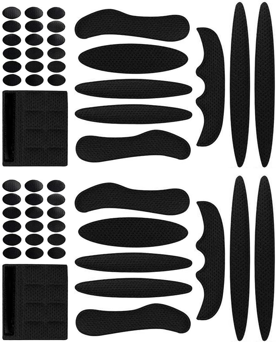 Helmet Padding Kit, Bicycle Replacement Universal Foam Pads Kits Set Mats for Bike Motorcycle Cycling Helmet Accessories (Black, Set of 2)