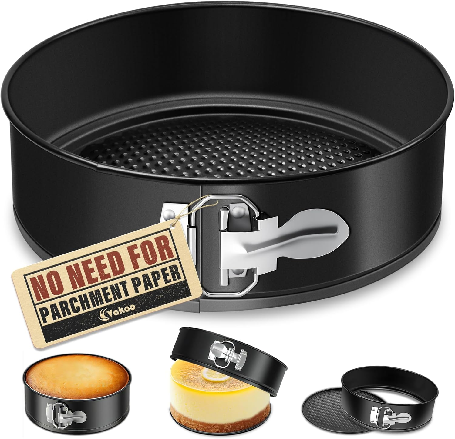 9 Inch Springform Pan - Nonstick, Leakproof Cheesecake Pan for Baking, Easy Release, No Parchment Paper Needed