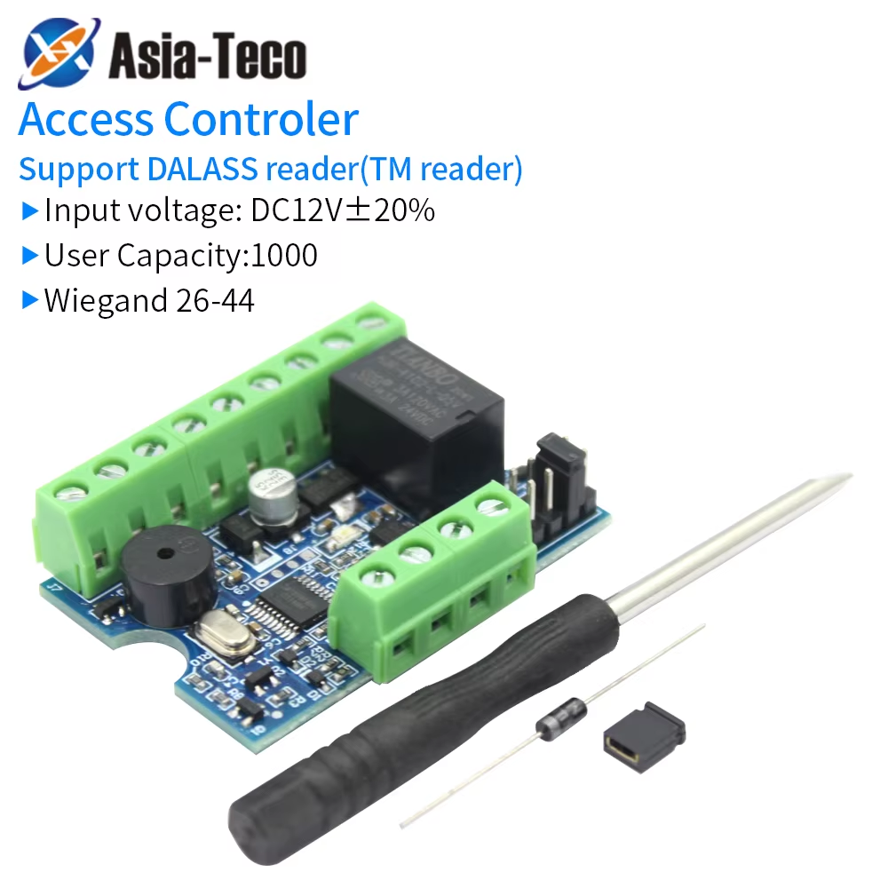 New in TM access control Set Module for Wiegand or DALLAS RFID Touch Memory Reader with Master Card 12V Door Contact Lock System