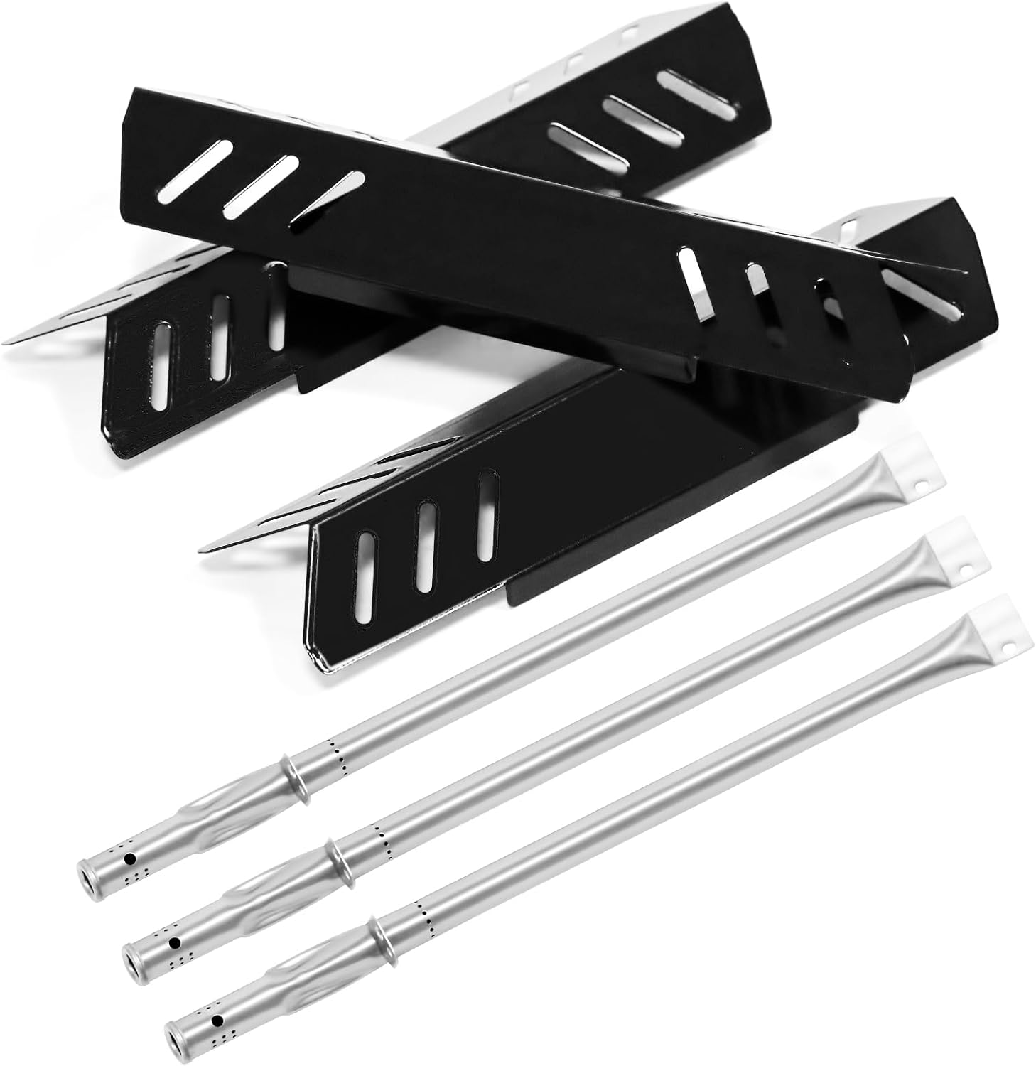 NEW Grill Parts for Pit Boss Memphis Ultimate 4-In-1 Combo Smoker Grills, Porcelain Heat Plate Stainless Steel Burner for Pit Boss Memphis Ultimate Gas and Charcoal Combo Grills