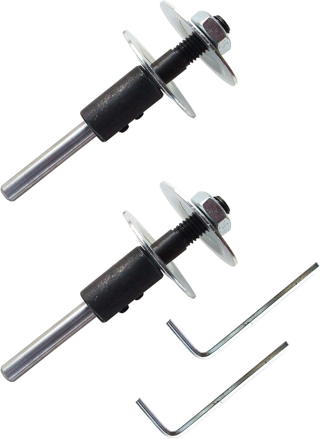 Shaft Arbor Extension Motor Arbor Threaded Shaft Adapter for Buffing Grinding Wheels Bench Grinder Wheels (2 Sets)