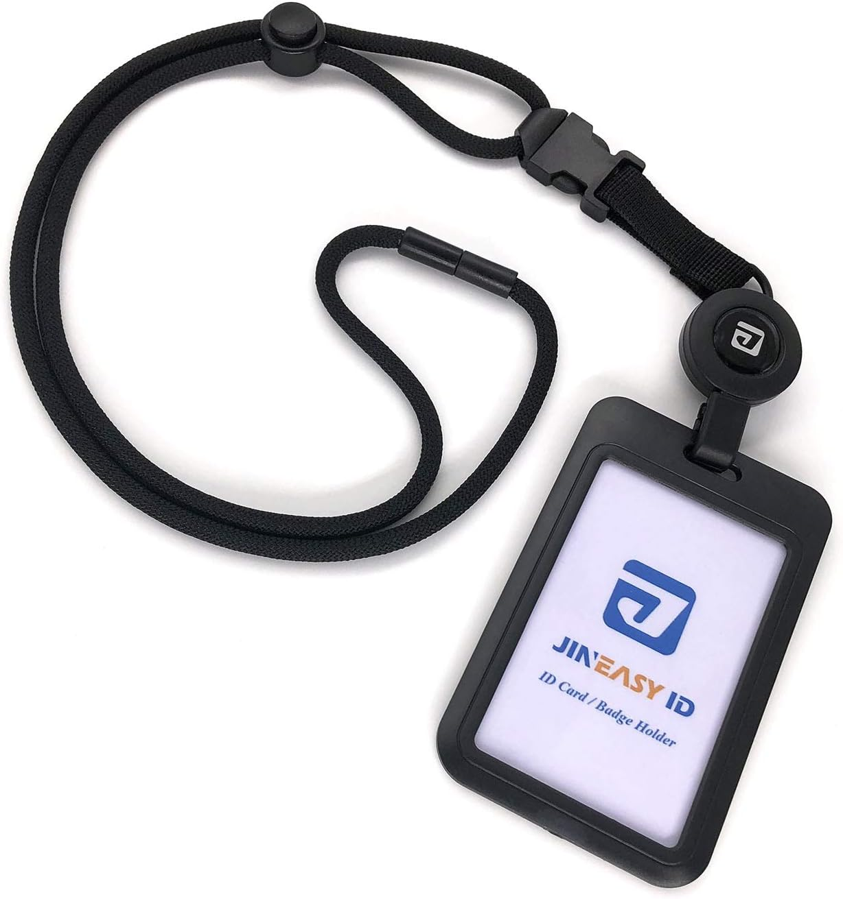 JINEASY ID Breakaway Lanyard ID Badge Holder Heavy Duty Retractable Badge Reel 