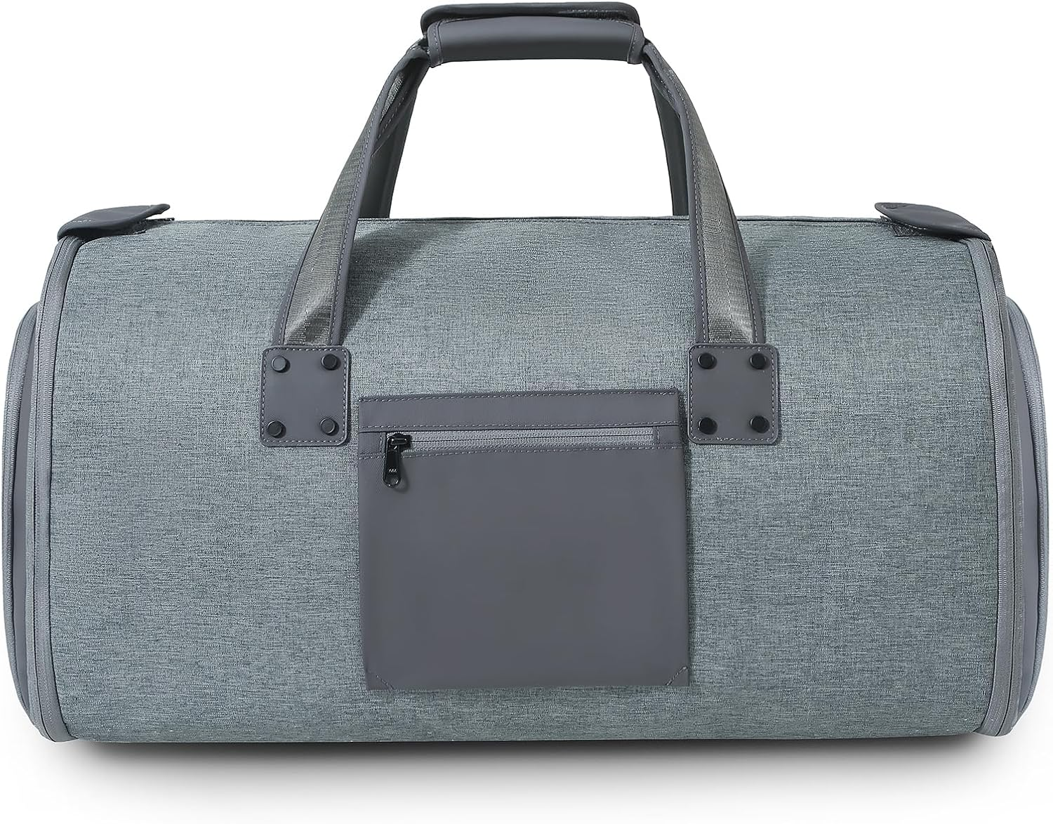 Garment Bags for Travel - Brand Zipper - Water Repellent Garment Bag with Shoe Compartment - 2 in 1 Convertible Suit Bag Travel with Shoe Bags - Medium Dark Gray