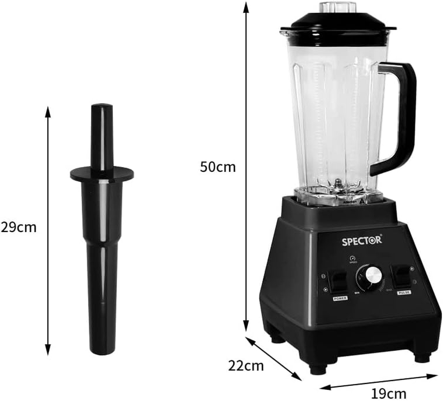 Spector 2L Commercial Blender, High Speed Mixer Food Processor, Juicer Smooth... - Picture 4 of 14