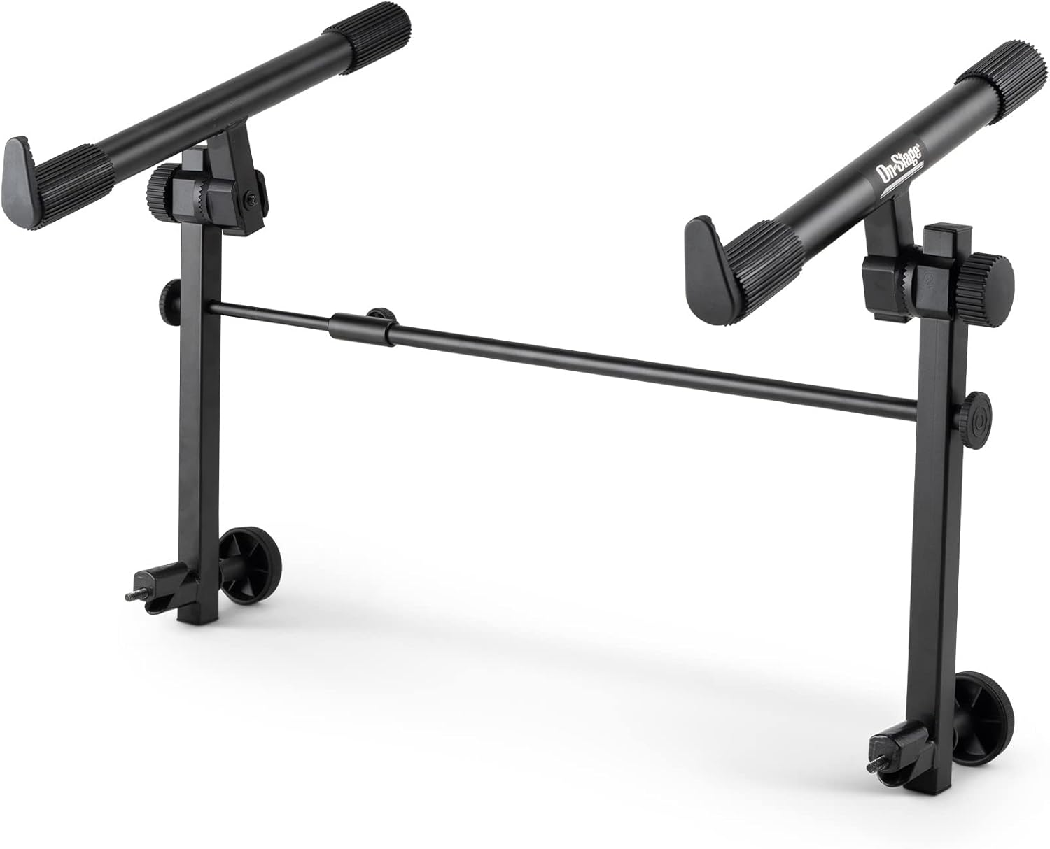 KSA7500 Universal Second Tier for X-Style Keyboard Stand (For Stacking Keyboards, Electric Pianos, Synths, and Organs, 60 Lb Capacity, Adjustable, Nonslip Arms and Feet, Metal, Black)
