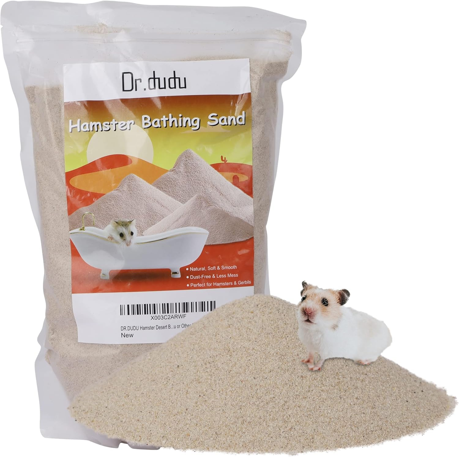 Hamster Bath Sand, 6.6Lb Dust Free Desert Sand or Potty Litter Sand For