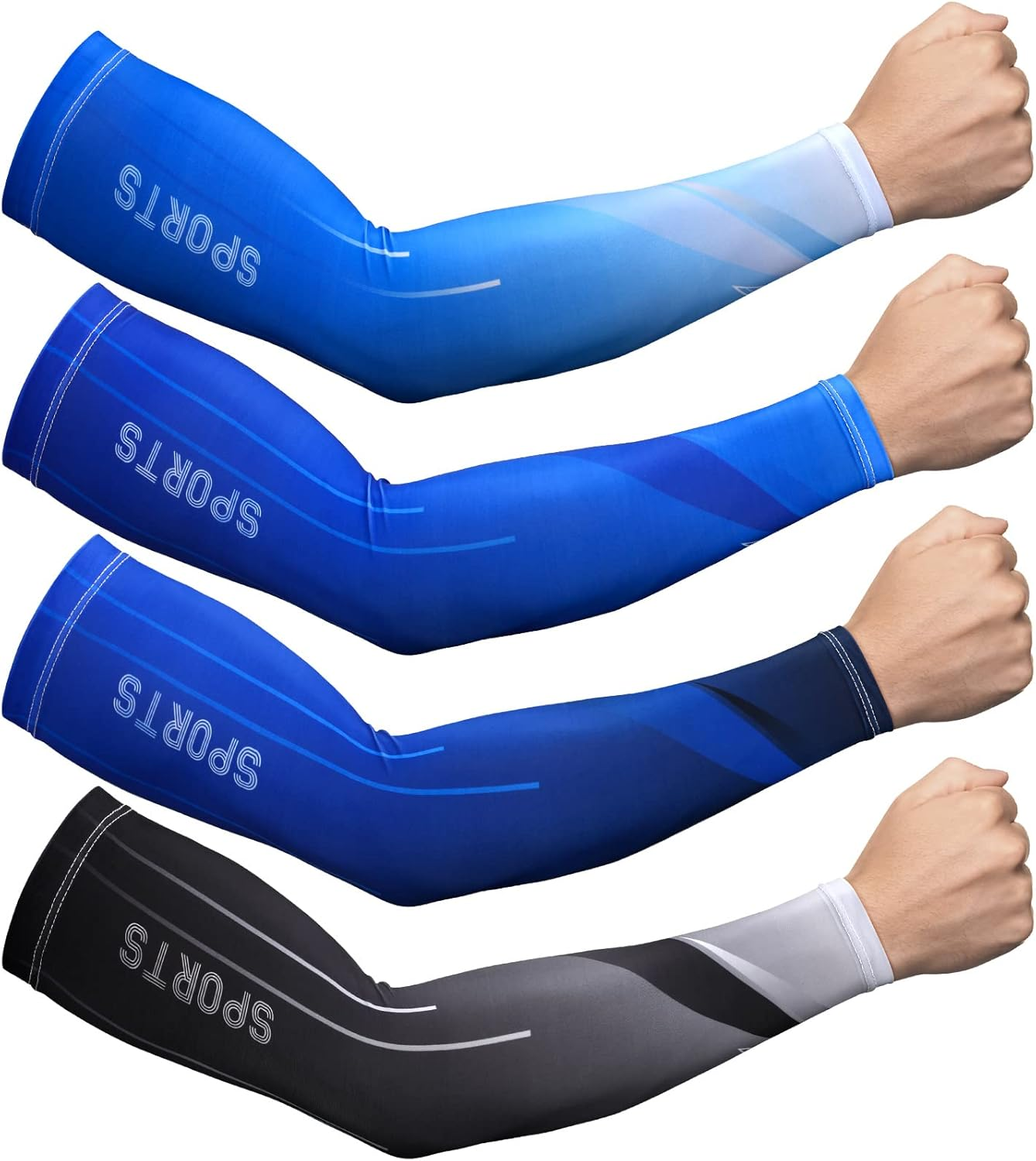 4 Pair Sleeves to Cover Arms for Men Arm Sleeves for Men UV Sun Protection Arm Cooling Tattoo