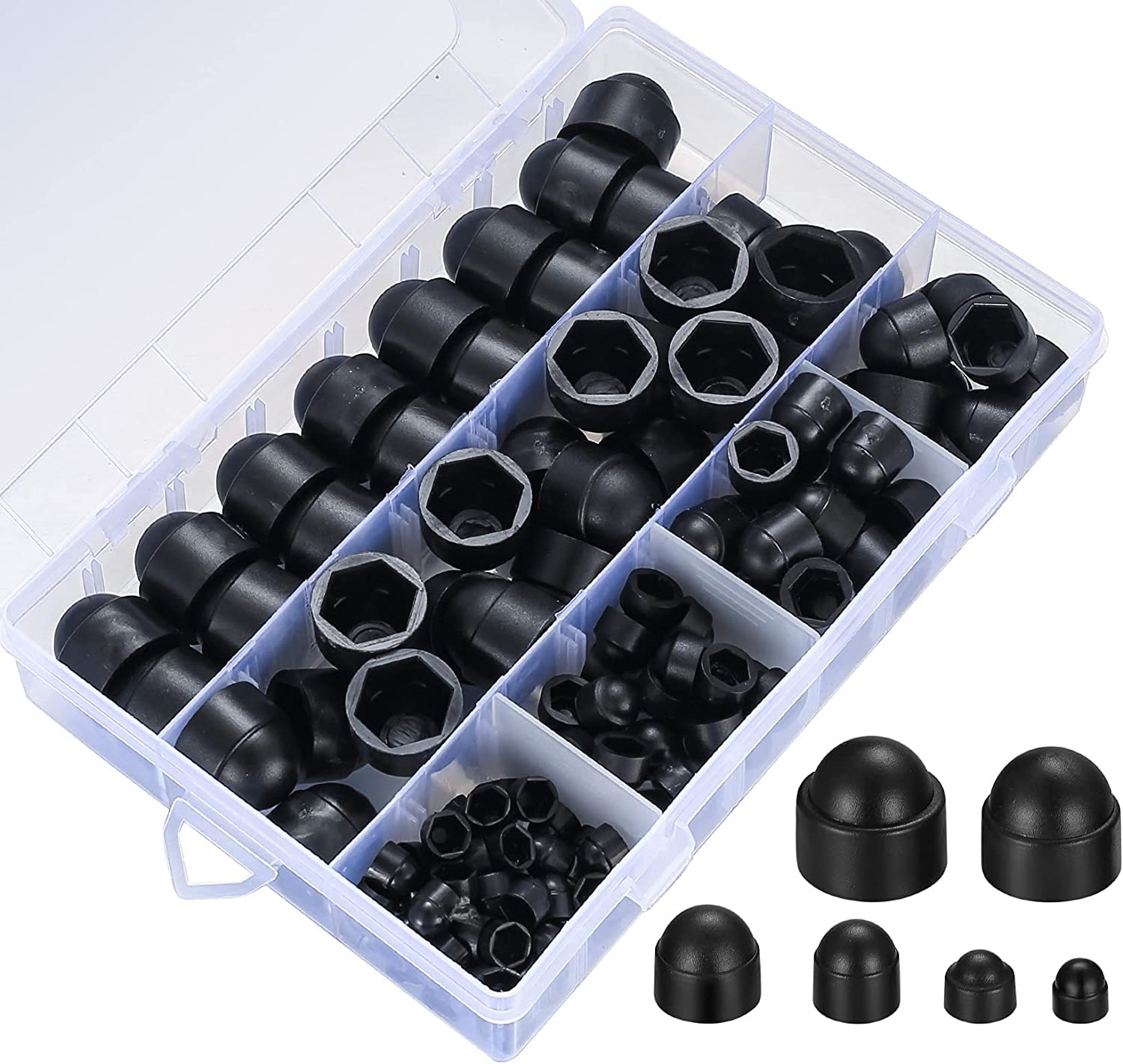 145 Pcs Screws Bolt Covers Caps, Hex Head Dome Bolt Covers, Plastic Bolt Caps, S