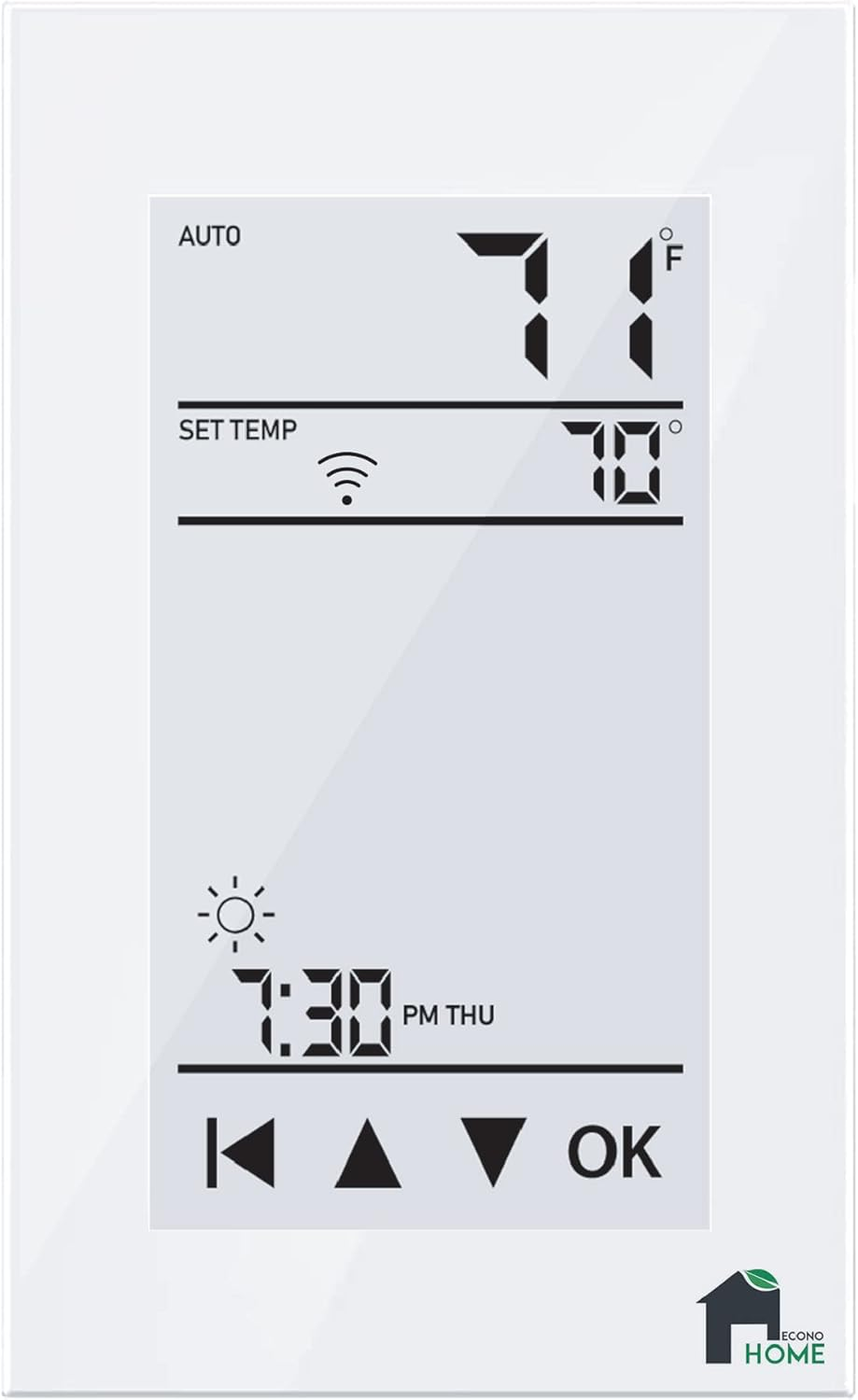 ET-72 Digital Programmable Thermostat with Large LCD Display for Floor Heating