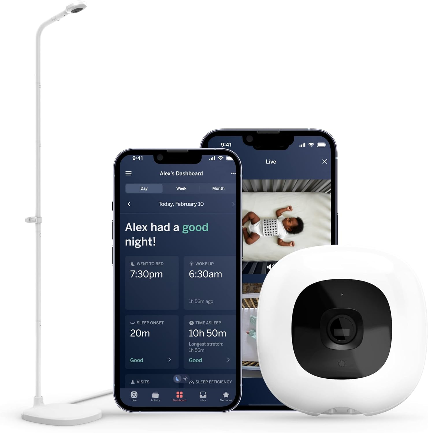 Nanit Pro Wall Mount (White) - Smart Wi-Fi Baby Monitor, Contact-Free Breathi... - Picture 15 of 15