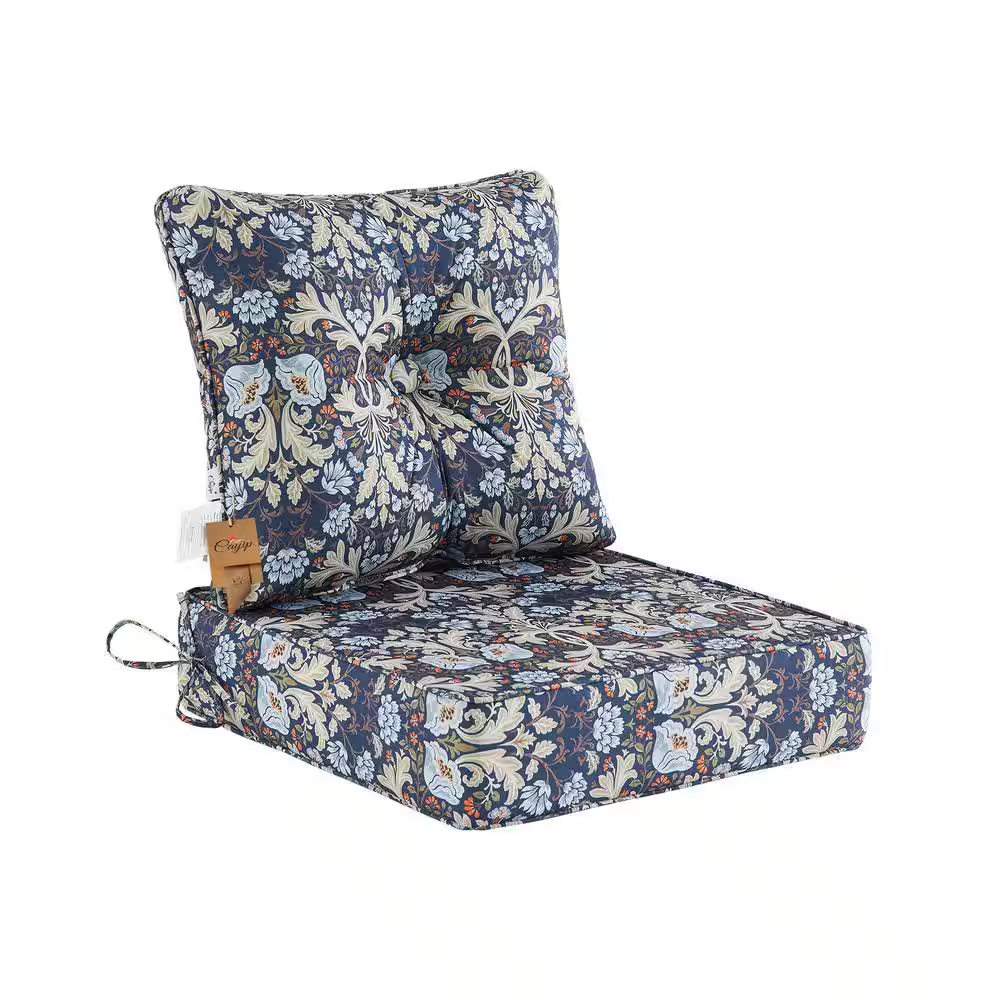 Deep Seat High Back Chair Cushions Outdoor Replacement Patio Seating Cushions,Seat 24 In.L X24 In.Wx 6 In.H,Stone Blue