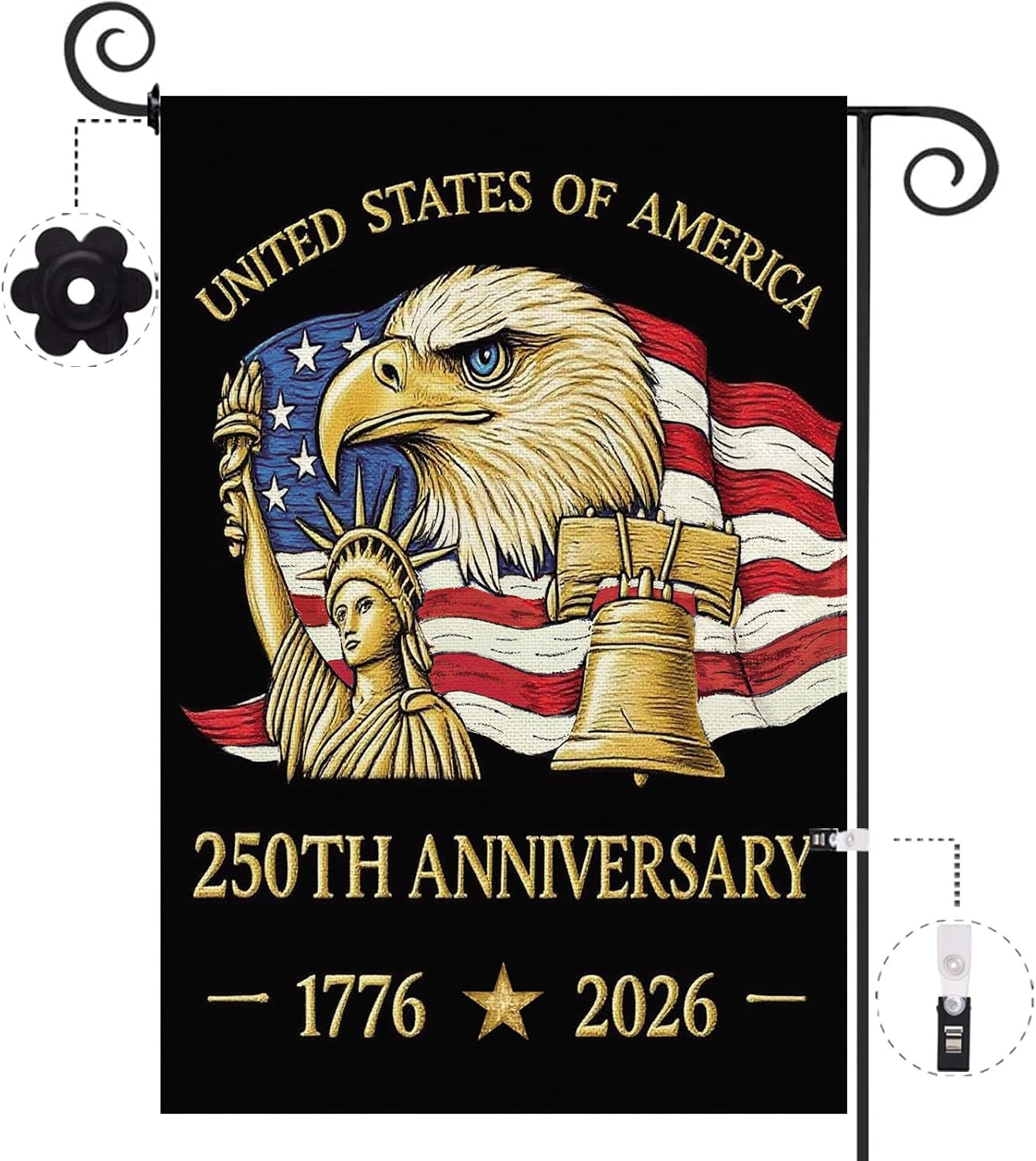 250th Anniversary USA Garden Flag 12.5x18