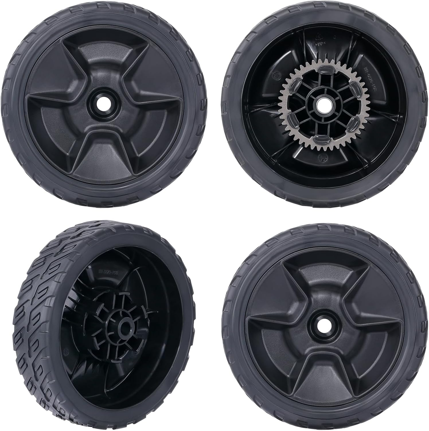 Cheemuii 4 Pack HRN216 Lawn Mower Wheels Kit 2 Rear Wheels Replace for 42710-VR8-N00ZA and 2 Front Wheels Replace for 44710-VR8-N00ZA Compatible with Honda HRN216 Lawn Mower