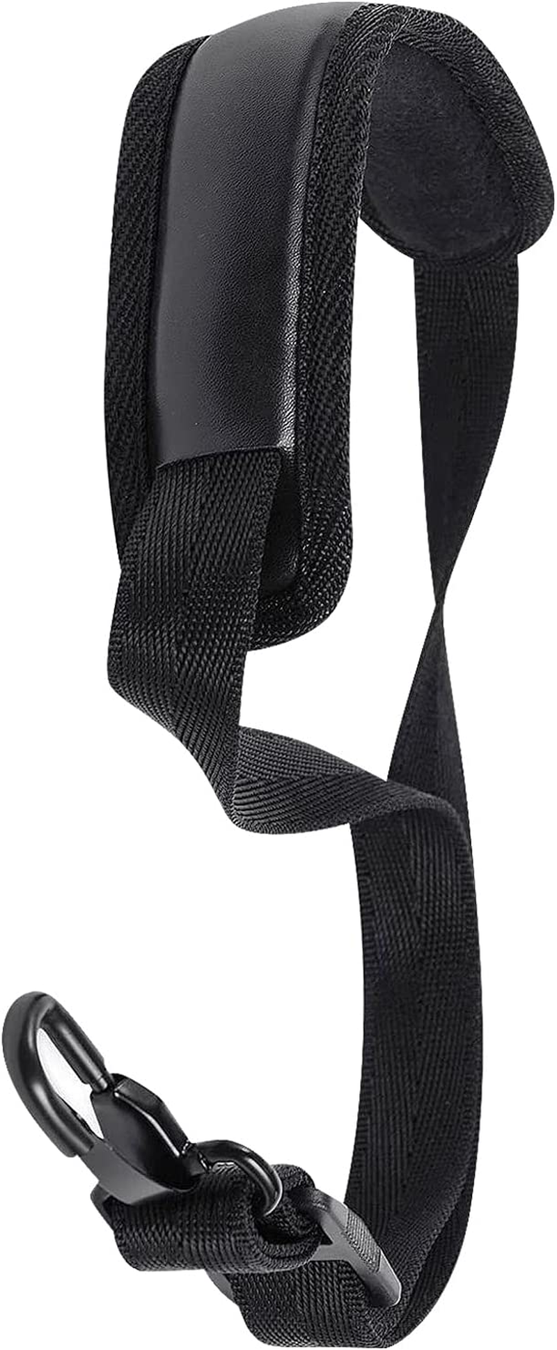Saxophone Neck Strap Soft Sax Leather strap Padded for Alto Sax Tenor Clarinet Baritone Soprano Horn Music Instrument (1, BLACK)