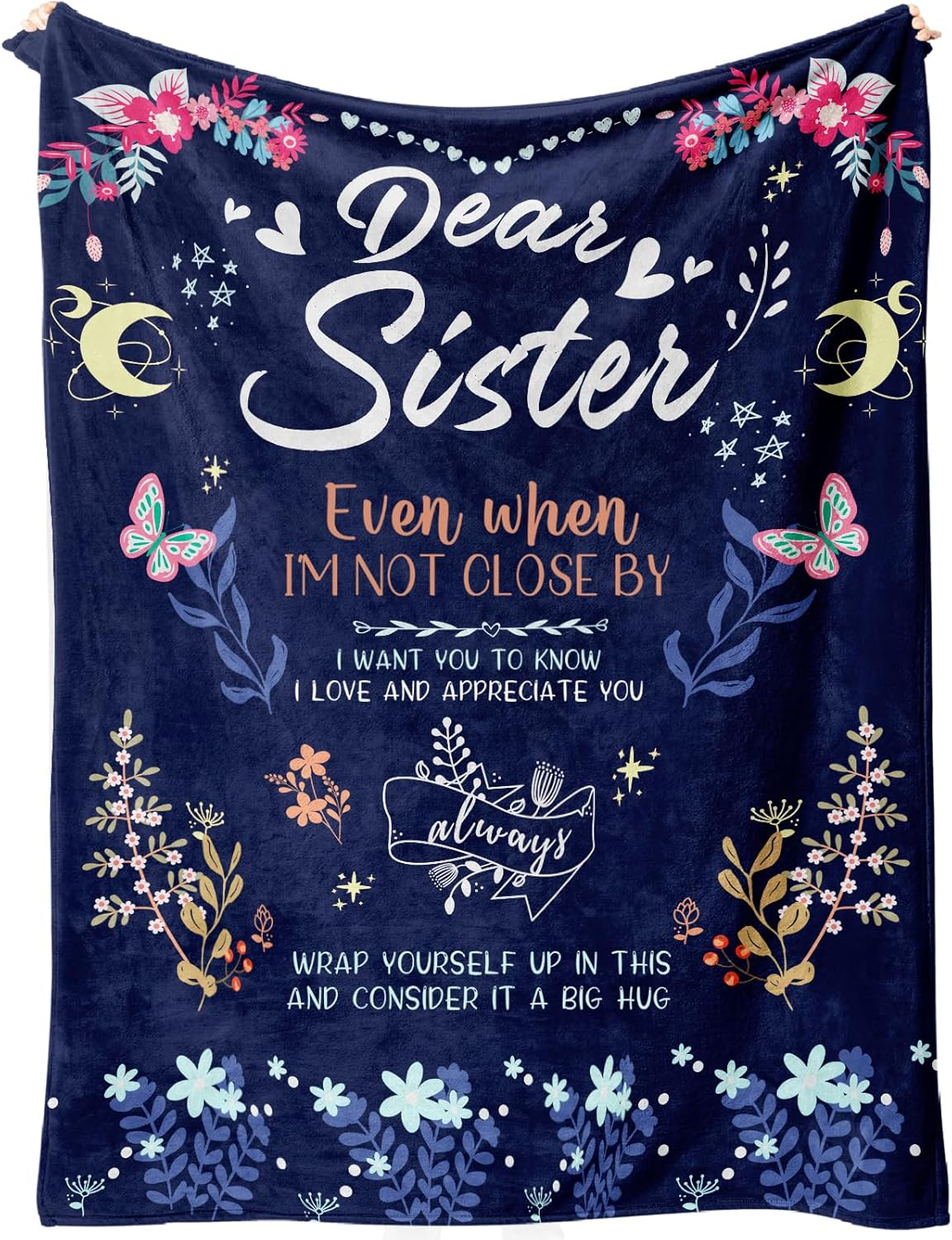 Benecharm Sister Gifts Blanket - Sisters' Gift for Mother'S Day, Valentine'S Day, Birthday - 60'' X 50''