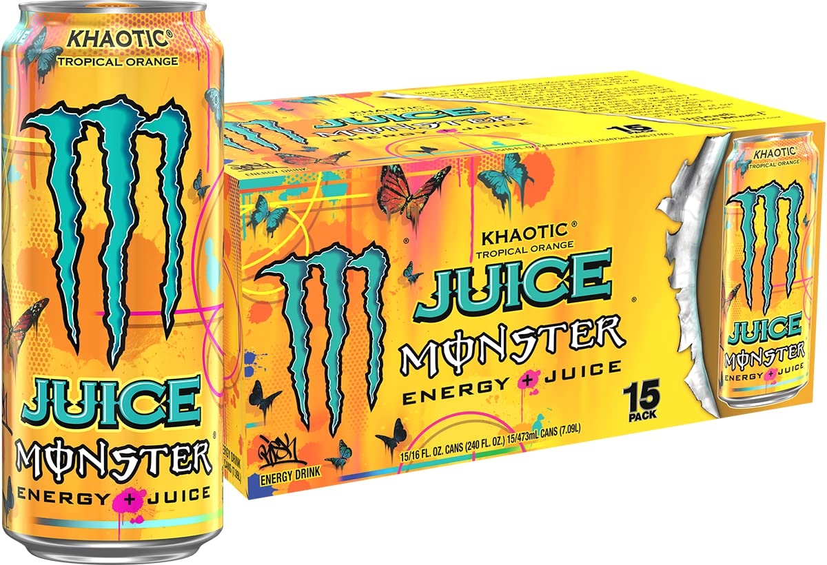 Juice Monster Khaotic Tropical Orange, Energy + Juice, Energy