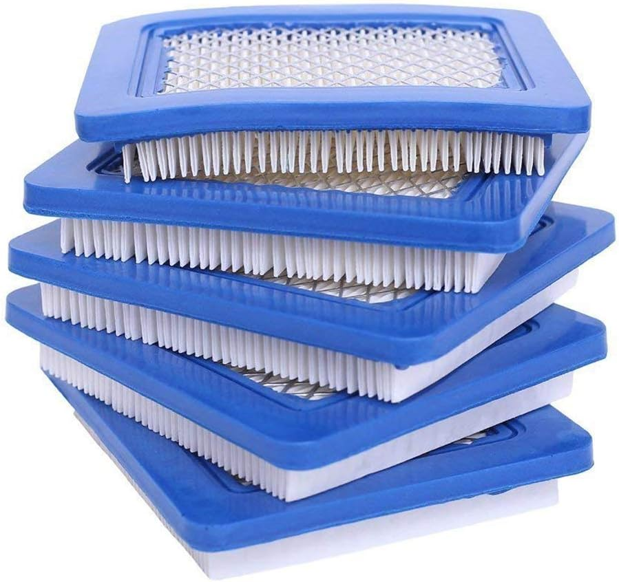 5 Pack 491588S Air Filter Replace for 491588 4915885 Flat OEM Air Cleaner Cartridge Lawn Mower Air Filter