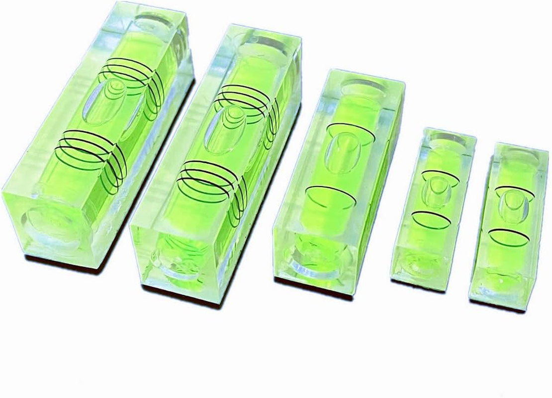 5Pcs Magnetic Small Bubble Level Mini Square Bubble Spirit Levels Leveling Tool