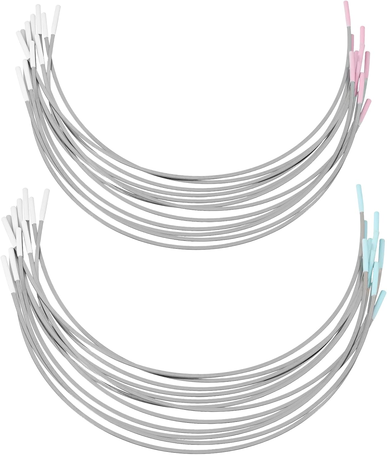 12 Pairs Carbon Steel Bra Underwire Replacement Metal Wires Repair D E Cup White