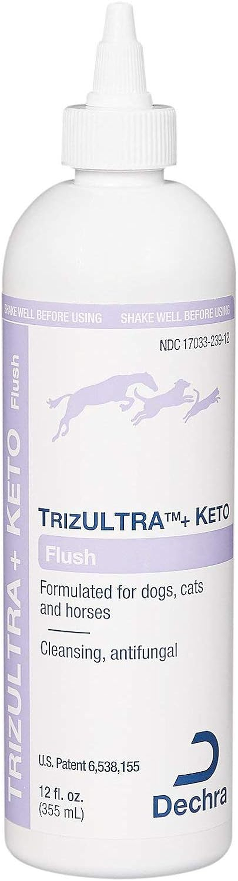 Dechratopical Trizultra + Keto Flush for Dogs, Cats & Horses (12Oz), Basic Pack
