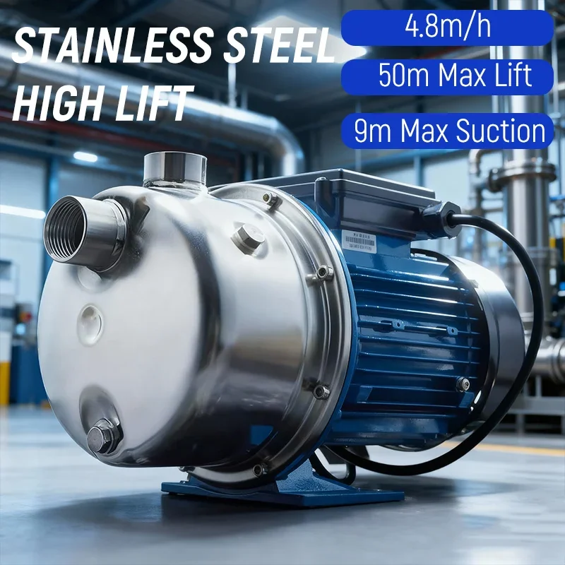 220V Stainless Steel Pressure Booster Pump Durable Water Pump Device for Well/Tank Electric Booster pump for Shower Pressure