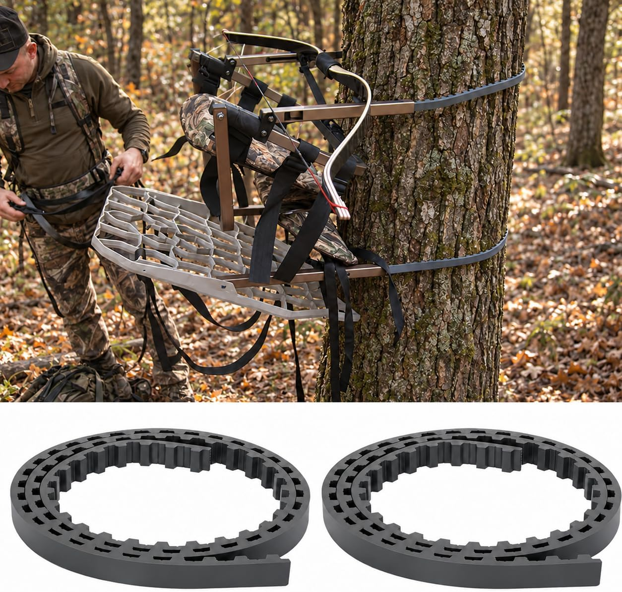 55In Traction Belts for Lone Wolf XOP Muddy Tree Stands, 2-Pack