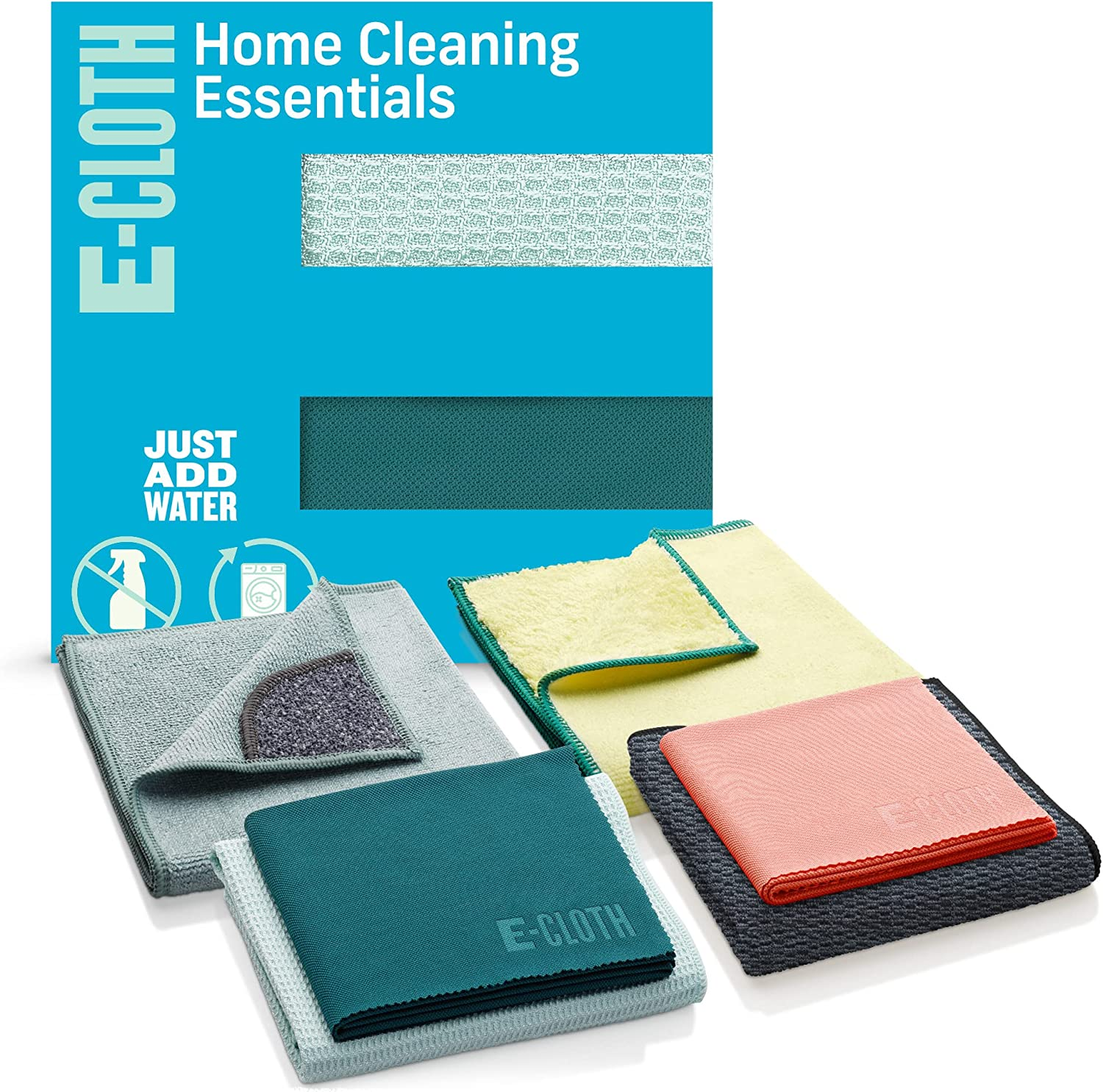 6-Pc Home Cleaning Essentials, Contains Multiple Microfiber Cleaning Cloths for a Streak-Free Clean Glass, Window, Kitchen, Dust, Granite, and Marble, 100 Wash Promise