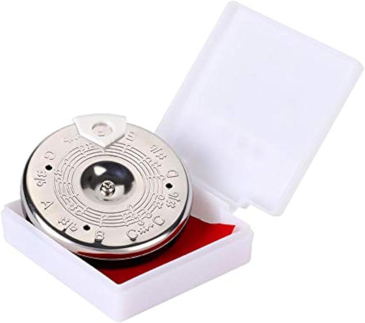 Ritoeasysports 13 Tone Pitch Pipe Tuner, Sensitive Chromatic 13 Pitch Pipe Tuner C-C Tuning Tool with Case Instrument Accessory